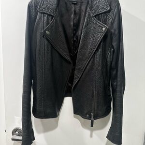 Monk & Lou Genuine Black Leather Jacket